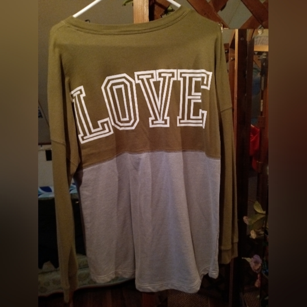 Just Be long sleeve crew neck thin sweatshirt size 1x - Picture 2 of 2